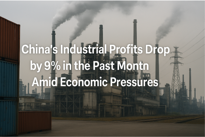 China's Industrial Profits Drop by 9% in the Past Month Amid Economic Pressures
